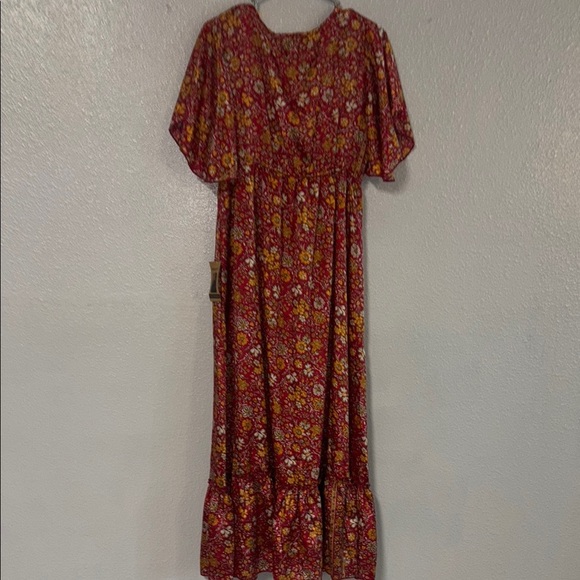 Bohemian Floral Maxi Dress in Red and Orange - Picture 7 of 14